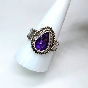 Bali Legacy Lusaka Amythest Ring in Sterling Silver 6 NWT